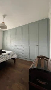 Bespoke Shaker Wardrobes - Finish Fjord Green